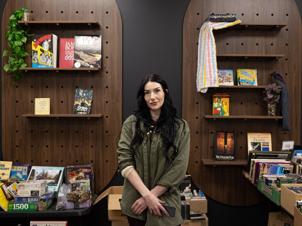 Jessica Wisniewski at The Spot which, was being used for the Living Sky Wildlife's annual book sale in October. Market Mall recently opened the community-oriented space.