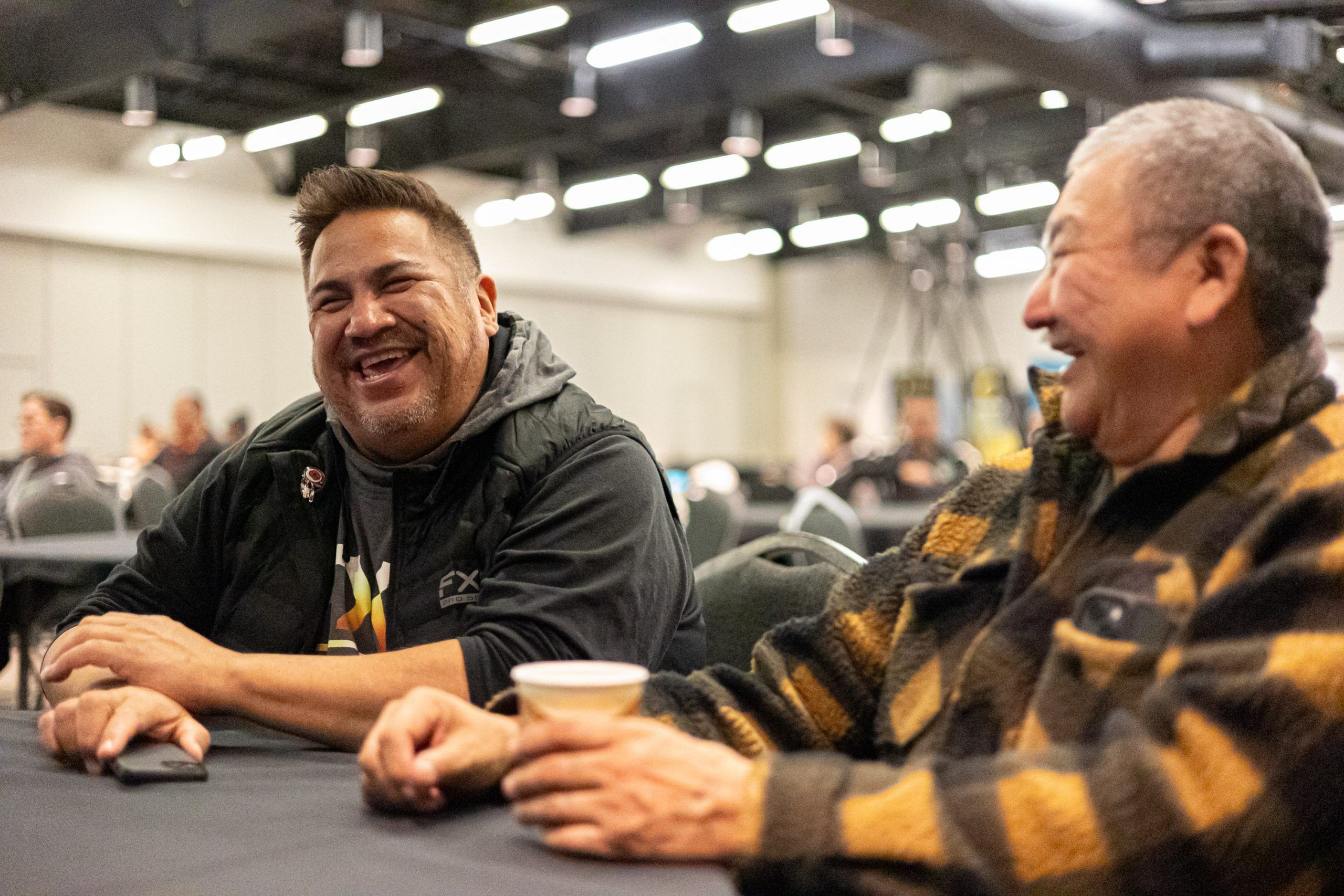 saskatoon, sask. - november 13, 2023 - 1114 news braiding knowledge - pagc vice chief christopher jobb (left) at the braiding knowledge for clean energy conference. photo taken in saskatoon, sask. on monday, november 13 2023. (michelle berg / saskatoon starphoenix)