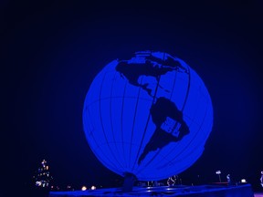 The glowing, spinning, 24-globe is one of three new light displays at the BHP Enchanted Forest in 2023.