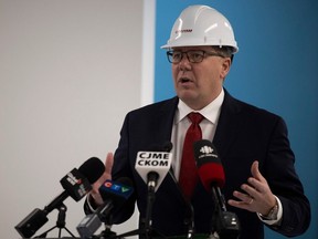 Premier Scott Moe speaks at tour of the new Regina Urgent Care Centre that is still undergoing construction on Tuesday, November 28, 2023 in Regina.
