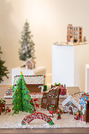 Gingerbread creations arrive at the Station Arts Centre gallery on Monday, November 27, 2023.