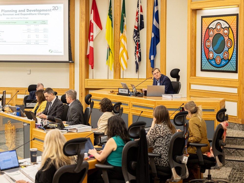 City council's municipal budget deliberations take place in city council chamber. Photo taken in Saskatoon, Sask. on Thursday, November 30, 2023.