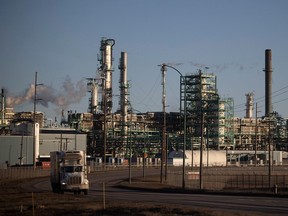 Because the federal law is looking amend emissions by way of behaviour, not production, Saskatchewan's refusal could prompt legal action, depending on what the province does next. Pictured is the Co-op Refinery Complex on Monday, December 11, 2023 in Regina.
