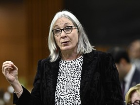 Indigenous Services Minister Patty Hajdu during Question Period in the House of Commons on Parliament Hill in Ottawa, Friday, Oct. 6, 2023.