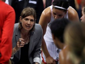Current University of Saskatchewan head coach Lisa Thomaidis has guided the German women's national team to its first-ever berth in the Olympics. Following a FIBA qualifying tournament in Brazil, the squad coached by Thomaidis punched its ticket to the 2024 Summer Olympics in Paris. Thomaidis previously coached the Canadian women's national team, talking to the squad during the second half of a women's basketball game against Serbia at the Youth Center at the 2016 Summer Olympics in Rio de Janeiro, Brazil, Monday, Aug. 8, 2016. Canada defeated Serbia 71-67. AP Photo/Carlos Osorio)