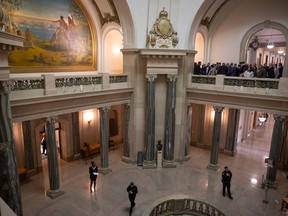 Stakeholders and onlookers gathered as the Saskatchewan government released its latest budget on March 20, 2024
