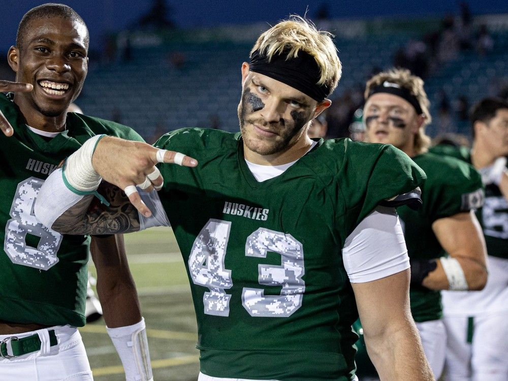 Saskatchewan Roughrider linebacker and former U of S Huskie Nick Wiebe