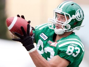 Receiver Andy Fantuz was a key member of the Roughriders' initial Canadian Air Force.
