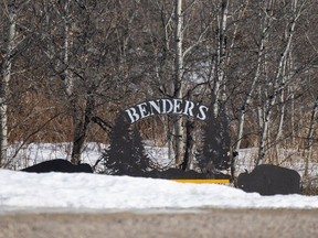 The RCMP blocked off a farmhouse while investigating near the town of Neudorf after four people were found dead in a rural residence on March 26, 2024.