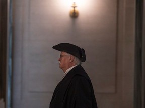 House Speaker Randy Weekes walks towards the chambers into the Legislative Assembly of Saskatchewan on Tuesday, April 16, 2024 in Regina.