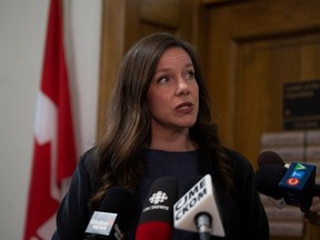 Saskatchewan NDP ethics and democracy critic Meara Conway announces that the opposition formally wrote to the sergeant-at-arms, chief firearms officer, and the Legislative District Security Unit to inquire on allegations that house leader Jeremy Harrison brought a firearm into the Saskatchewan Legislative Building.