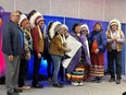 During welcoming home ceremonies for Canada's Got Talent winner Rebecca Strong in Prince Albert, she was wrapped in a Star Blanket by Prince Albert Grand Council (PAGC) chiefs. Photo taken Monday, May 20, 2024.