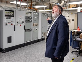 Dr. John Root at the Fedoruk Centre's Cyclotron