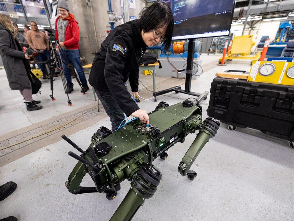 robotic dog at Saskatchewan Polytechnic