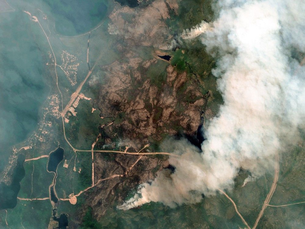 Active wildfires in the province grew to 64 as of Wednesday following thousands of lightning strikes across northwestern Saskatchewan.
