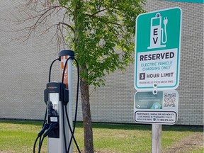 One of Saskatoon's EV charging stations.