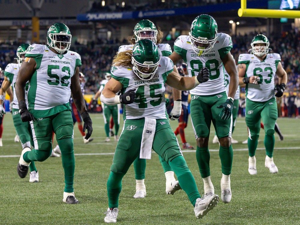 Trevor Harris threw for 302 yards and was named the Grey Cup MVP as the Roughriders celebrate their first championship since 2013.