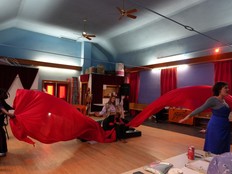 Live Five rehearsal for The Wives. The Concubines. The Ritual.