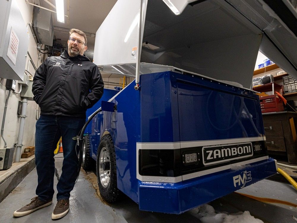 Brad Babyak said drivers weren't even sure if the City of Saskatoon's first electric Zamboni was even turned on when they went to drive it.