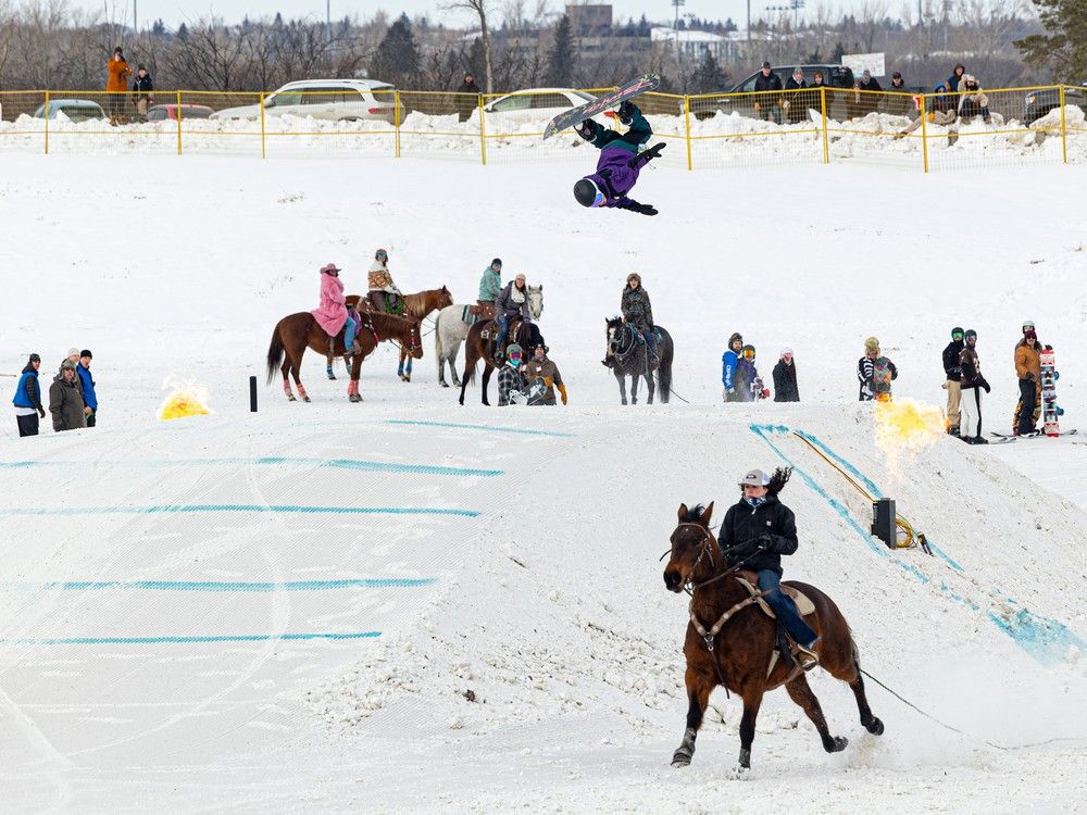 The second annual event featured a flame-lined main jump, aerial tricks and western-themed spectators.