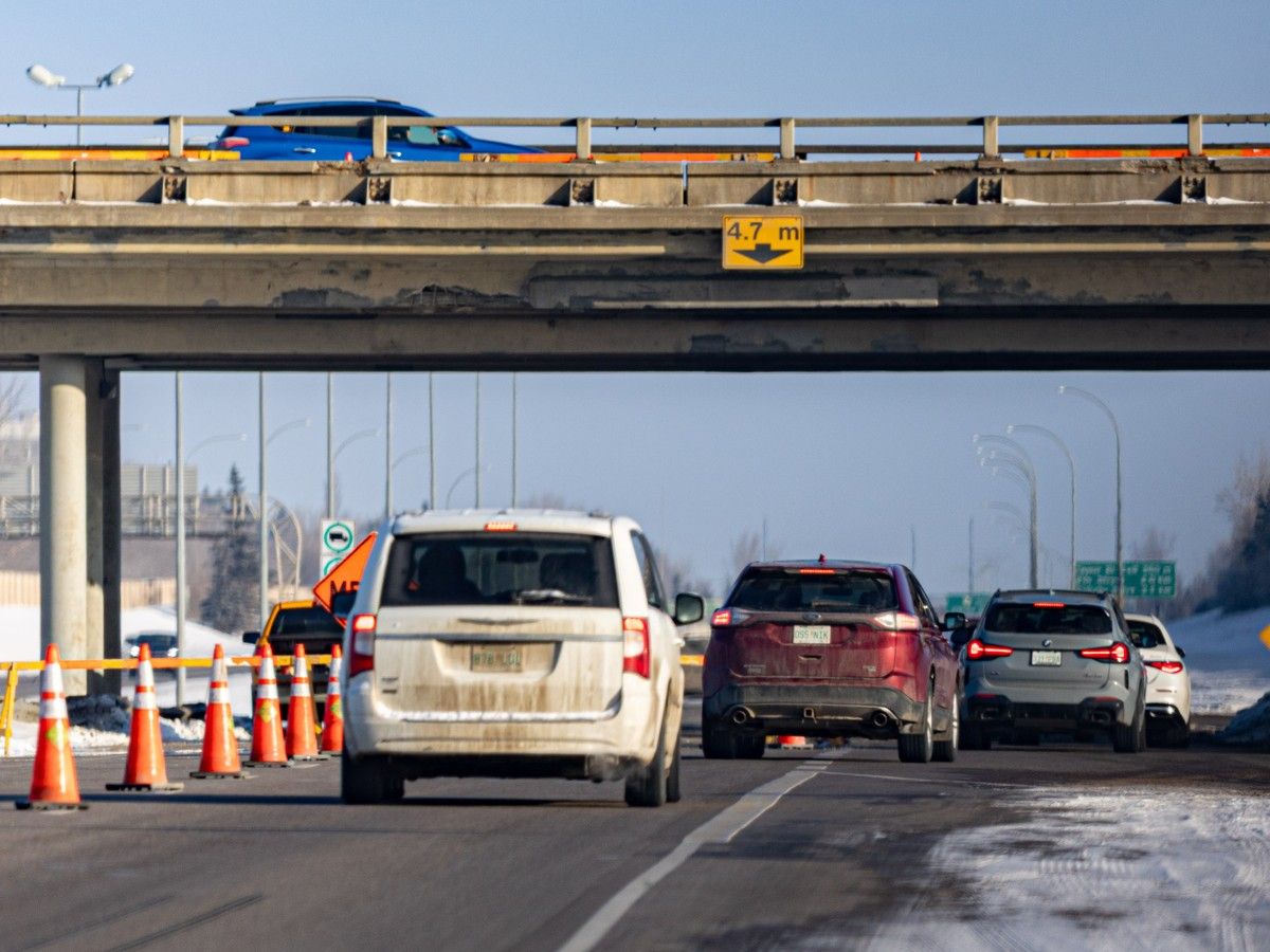 Semi-Truck Collision Damages Saskatoon Overpass, Reduces Freeway Lanes