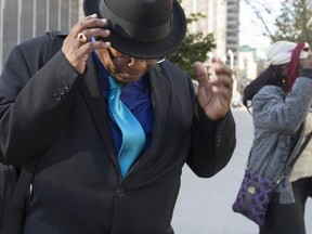 Bishop Wayne Jones leaves 361 University courthouse on October 24, 2017.