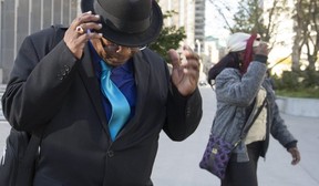 Bishop Wayne Jones leaves 361 University courthouse on October 24, 2017.