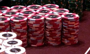 This June 24, 2016 photo shows gambling chips at the Golden Nugget casino in Atlantic City, N.J.