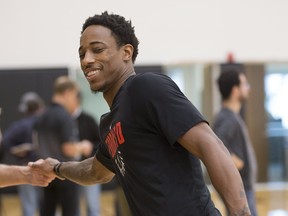 Raptors’ DeMar DeRozan thinks a change in the team’s playing style will only bring good. (STAN BEHAL/Toronto Sun)