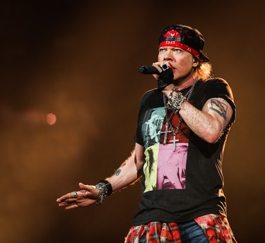 Guns N Roses at the Air Canada Centre in Toronto on Oct. 29, 2017.