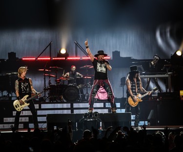 Guns N Roses at the Air Canada Centre in Toronto on Oct. 29, 2017.