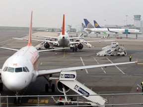 Bristol Airport in Bristol, England.