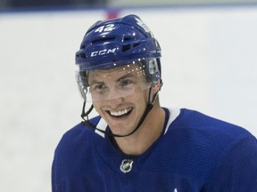 Tyler Bozak of the Toronto Maple Leafs.  (CRAIG ROBERTSON/Toronto Sun)