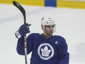 Maple Leafs forward Nazem Kadri is content with his own stick, but some teammates and coaches are eager to collect sticks used by other National Hockey League players. (CRAIG ROBERTSON/Toronto Sun files)