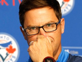 Toronto Blue Jays GM Ross Atkins speaks to media at his season-ending press conference at the Rogers Centre in Toronto on Oct. 3, 2017. (Michael Peake/Toronto Sun/Postmedia Network)