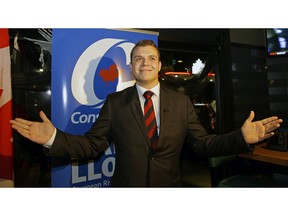 Sturgeon River-Parkland byelection

Dane Lloyd, the Conservative Party of Canada candidate in the Sturgeon River-Parkland byelection, celebrates his victory in Stony Plain, Alberta on Monday October 23, 2017. He is replacing former interim party leader and MP Rona Ambrose. (PHOTO BY LARRY WONG/POSTMEDIA)
Larry Wong, Photo by Larry Wong/Postmedia