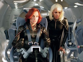 Famke Janssen as Jean Grey and Halle Berry as Storm in X2. (Twentieth Century Fox Photo)
