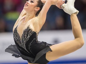 Kaetlyn Osmond performs her free program at the 2017 Skate Canada International ISU Grand Prix event in Regina, on October 28, 2017.  (GEOFF ROBINS/AFP/Getty Images)