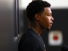 Kyle Lowry during Toronto Raptors training camp in Toronto on Oct. 12, 2017. (Dave Abel/Toronto Sun/Postmedia Network)