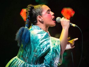 The Halifax Pop Explosion music festival is apologizing for the actions of a volunteer who interrupted a performance by Polaris Prize-winning singer Lido Pimienta with "overt racism." Pimienta performs during the Polaris Music Prize gala in Toronto on Monday, Sept. 18, 2017.