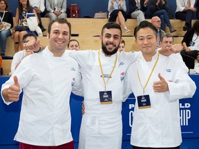 Accursio Lotà (USA), Omir Cohen (Israel) and Keita Yuge (Japan) made it to the final round of the Barilla Pasta World Championship. (Submitted Photo)
