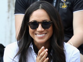 Meghan Markle attends a Wheelchair Tennis match during the Invictus Games 2017 at Nathan Philips Square on September 25, 2017 in Toronto.  (Chris Jackson/Getty Images for the Invictus Games Foundation)