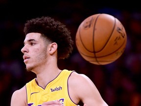 Lonzo Ball of the Los Angeles Lakers. (HARRY HOW/Getty Images files)