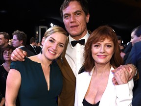 Kate Winslet, Michael Shannon and Susan Sarandon pose during The 22nd Annual Screen Actors Guild Awards at The Shrine Auditorium on January 30, 2016 in Los Angeles, California. 25650_013 (Photo by Dimitrios Kambouris/Getty Images for Turner)