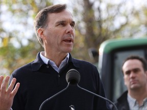 Minister of Finance Bill Morneau speaks during a tax reform announcement in Erinsville, Ont., Thursday Oct., 19, 2017. THE CANADIAN PRESS/Lars Hagberg