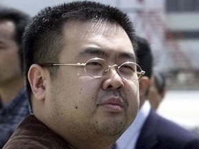FILE - This May 4, 2001, file photo shows Kim Jong Nam, estranged half-brother of North Korea's leader Kim Jong Un, in Narita, Japan. Eight months after the audacious assassination of Kim Jong Nam, a Malaysian court is trying to unweave a complicated web of deception, political intrigue and cold-blooded brutality - a scheme allegedly cooked up by a network of North Koreans who have never, and almost certainly never will, set foot in the courthouse. (AP Photos/Shizuo Kambayashi, File)