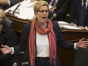 Premier Kathleen Wynne defends her government in the Legislature regarding the Ontario Auditors General special report on the Fair Hydro Plan in Toronto, Ont. on Tuesday October 17, 2017.