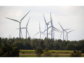 New wind turbine projects will be affected by the Ontario Liberal government canceling their green energy act to save money. Photograph taken on Tuesday September 27, 2016 near Strathroy, Ontario west of London.  Mike Hensen/The London Free Press/QMI Agency
Mike Hensen, Mike Hensen/The London Free Pres
