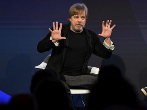 Mark Hamill speaks onstage at the ONWARD17 Conference- Day 2 on November 2, 2017 in New York City.  (Photo by Slaven Vlasic/Getty Images for ONWARD17)