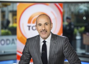 This Nov. 8, 2017 photo released by NBC shows Matt Lauer on the set of the “Today” show in New York. (Nathan Congleton/NBC via AP)